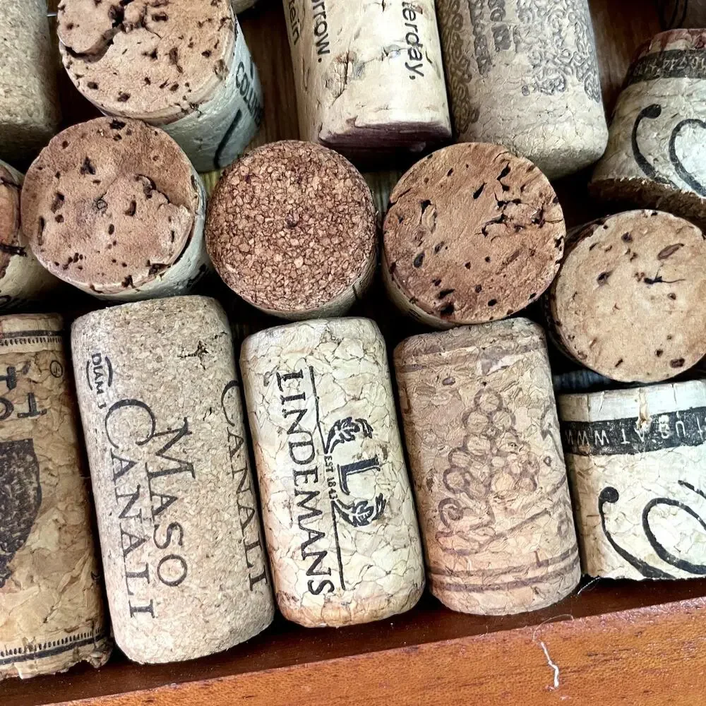 Handmade Framed Wine Cork Board Wall Decor 8.75
